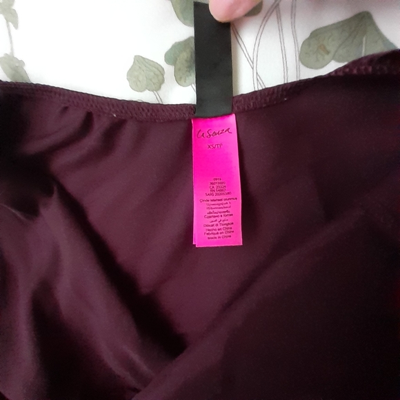 ❤ Burgundy Purple Satin La Senza Chemise - Picture 6 of 6